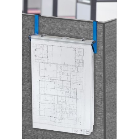 Adiroffice Cubicle Wall Rack for Blueprints, Blue, PK2 ADI618-BLU-2pk